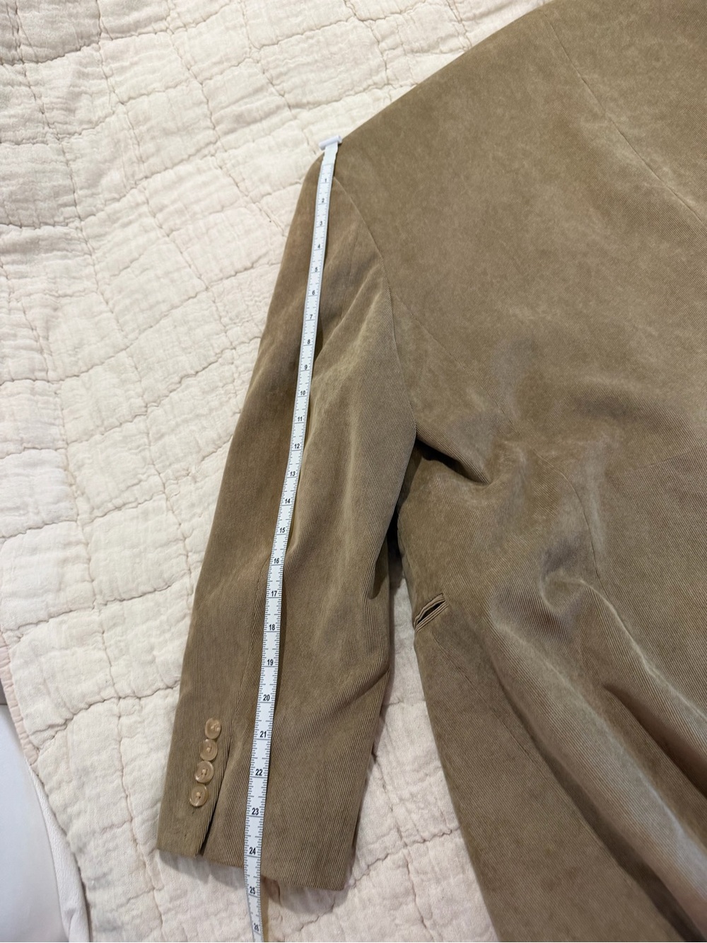 Vintage Ralph Lauren Men’s Tan Corduroy Blazer Suit Jacket Sports Coat, Size 48R - Picture 11 of 11